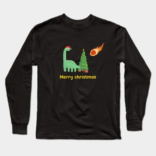 Merry Christmas dinosaur Long Sleeve T-Shirt